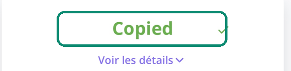 NodeCove payment page, Copied shown in place of the amount