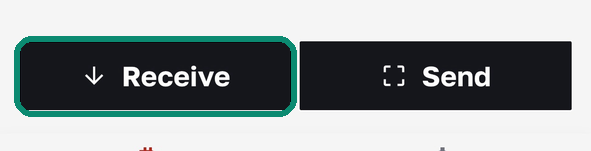 Bull Wallet, the Receive button framed