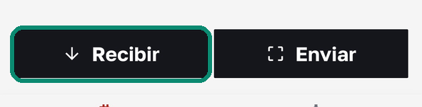 Bull Wallet, con el botón Recibir enmarcado