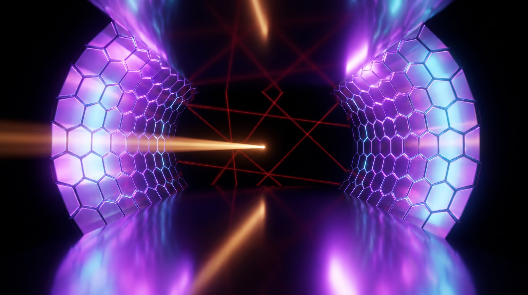 An encrypted network stream passing through a filtering zone, with no recognizable signature